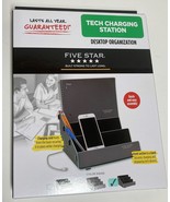 Five Star Tech Charging Station Desktop Organization Gray - $9.99