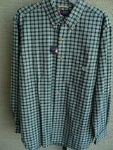 New .Mens Chaps Cotton Hunter Green Plaid L/S Casual Shirt S Msrp $49. - $16.82