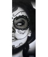 Sophia Daniel Esparza Art Canvas Giclee Woman Dia de Los Muertos Rose Calavera - $75.00 - $265.00