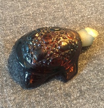 70s Avon Brown Glass turtle cologne bottle (Unforgettable)