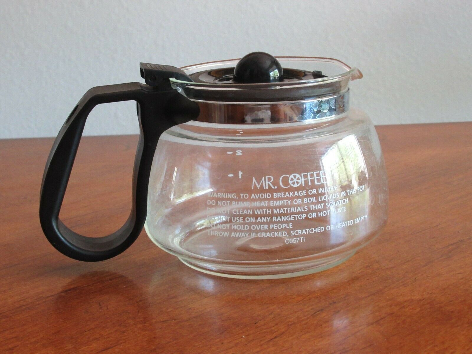 Mr. Coffee 4 - 5 Cup Glass Replacement Coffee Pot Carafe Black Lid