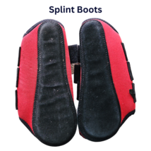 Splint Boots Red Horse size Medium USED image 1
