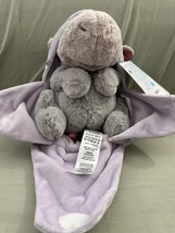 Disney Parks Baby Eeyore in a Hoodie Pouch Blanket Plush Doll New image 13