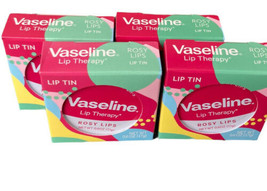 Vaseline Lip Therapy Tins Rosy Lips  0.6 Ounce each  (Pack of 4) FREE SHIPPING - $17.81