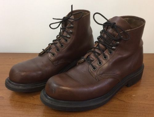 Red Wing 953 Vintage Super Sole Work Boots Brown Leather EEE Wide