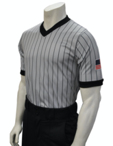 Smitty USA-205-607 Grey Basketball Wrestling Referee Shirt w Flag USA Bo... - $54.99