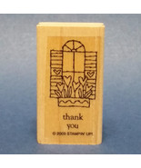 Stampin Up THANK YOU Window Box Flowers Hearts Rubber Stamp Little Hello... - $8.99