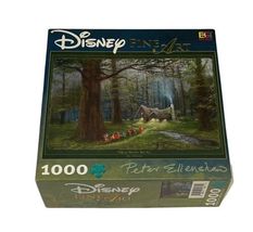 1000pc Disney Fine Art Jigsaw Puzzle Off To Home We Go Snow White Seven Dwarfs image 3