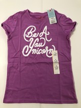 Cat &amp; Jack Girls Purple Be a Younicorn Short Sleeve T-Shirt NWT Size: S(... - $12.00