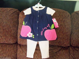 Wishes &amp; Kisses Apple of My Eye 3 PC Outfit Size 12 Months Girls NEW - $23.20