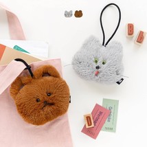 Romane Cat Bear Korean Character Fur Key Ring Keychain Bag Key Holder Accessory image 2
