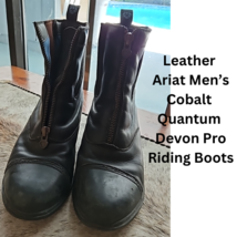 Ariat Mens Cobalt Quantum Devon Pro Riding Boots Zip Black 10 1/2 D USED image 3
