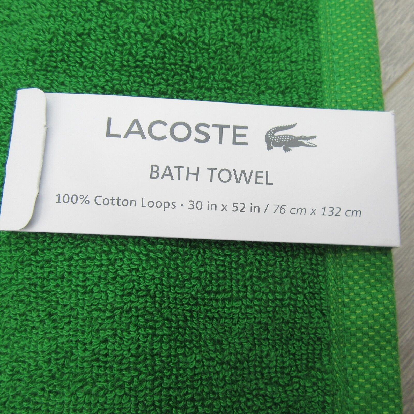 Lacoste Logo Bath Towel, 100% Cotton, 650 GSM, 30x52, Orangeade