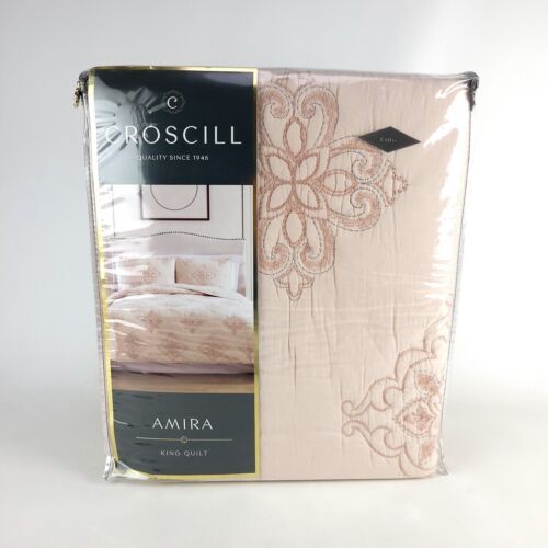 Croscill AMIRA King Quilt 104" x 90" Light Pink New - $127.50