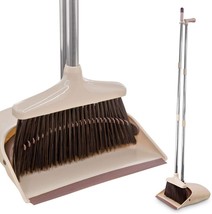 Eyliden Commercial Angle Broom and Dustpan Combo, with Long Handle, Lo