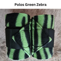 Green Zebra Horse Polos Set of 4 USED image 1