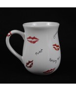 Mary Kay Lipstick Lip Prints Kisses 12 oz. Coffee Mug Cup Ravishing Red ... - $24.99