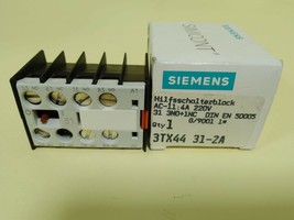 Siemens 3TX4431-2A Auxiliary Switch Block With Screw Terminal  Relays & Motor - $62.62