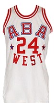 Ron Boone #24 Aba West All Star Basketball Jersey Sewn White Any Size image 1