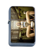 Brooklyn Pin Up Girls D9 Flip Top Oil Lighter Wind Resistant With Case - $14.95