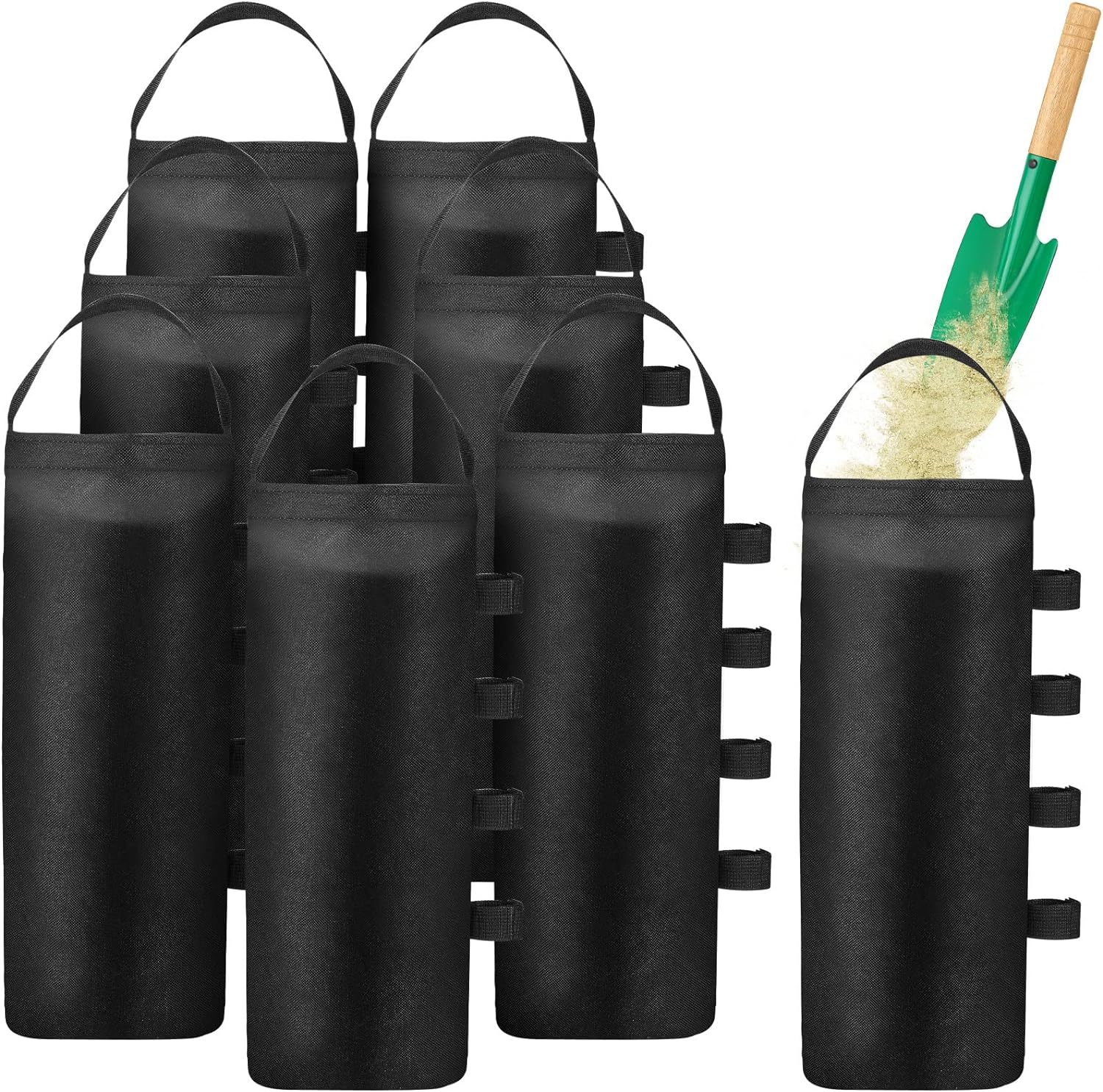 Sunnydaze Polyester Sandbag Canopy Weights - Black - Set of 4