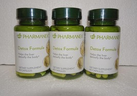 Three Pack: Nu skin Nuskin Pharmanex Detox Formula 60 capsules SEALED x3 - $96.00