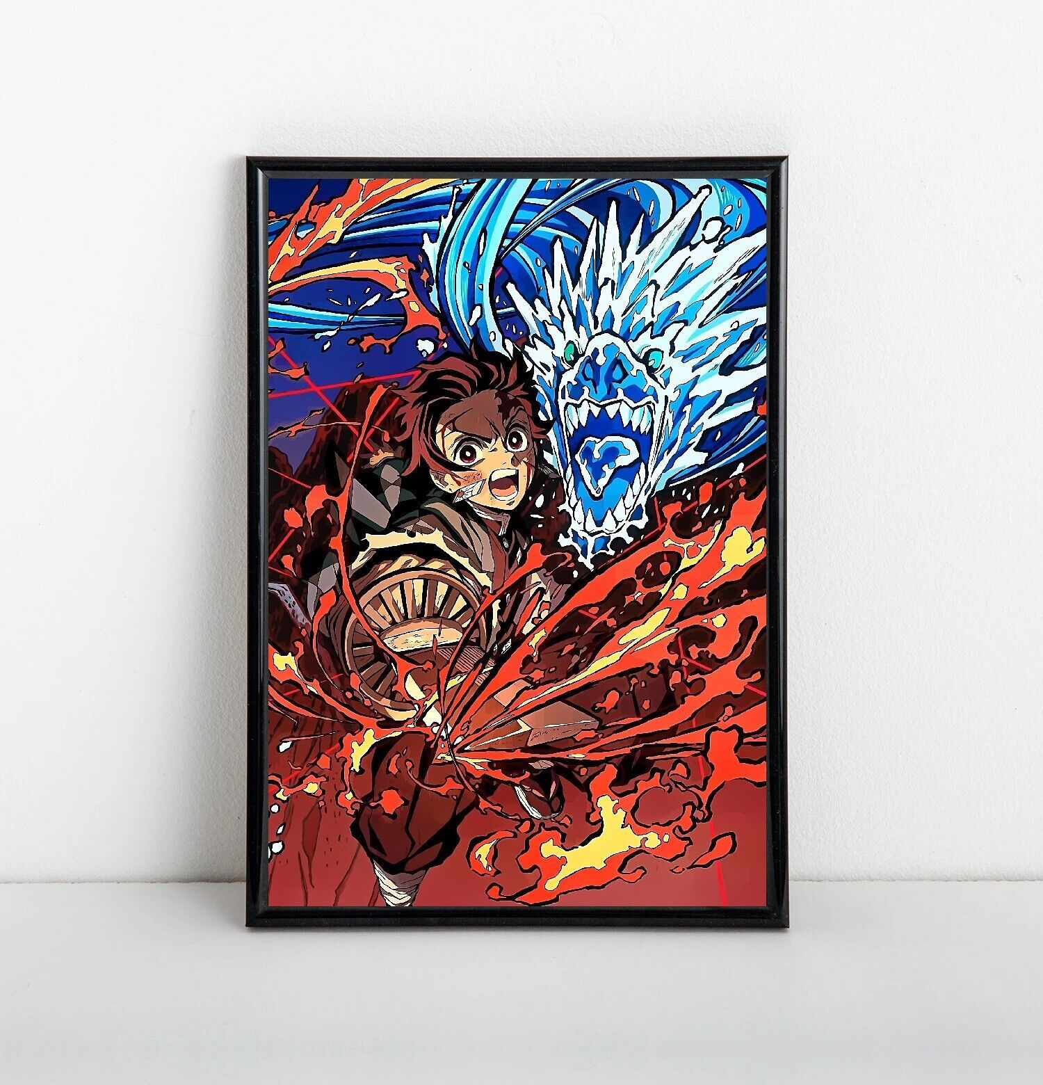 Tanjiro Demon Slayer Poster Framed Art Anime NEW USA 1