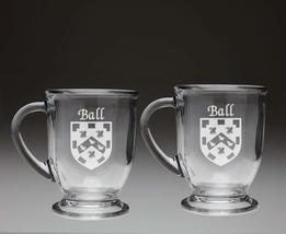 Ball Irish Coat of Arms Glass Coffee Mugs - Set of 2 - $34.00