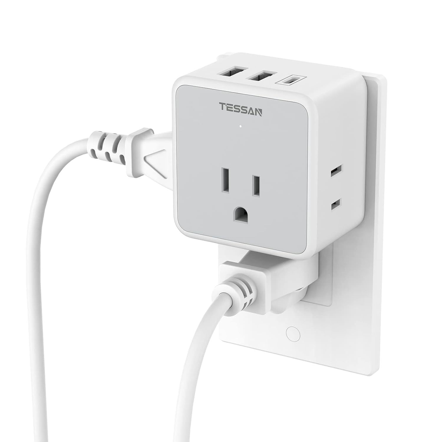 Multi Plug Outlet Splitter With Usb, 4 Electrical Outlet Extender With