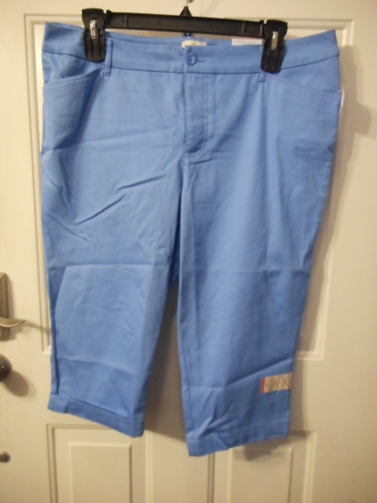 Women's St. John's Bay Secretly Slender Capri Pants Size 18 Marina Azure NEW
