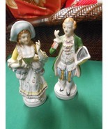 Great Collectible TWO Vintage  &quot;Victorian&quot; Figurines LADY &amp; GENTLEMAN - $24.34