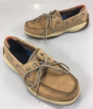 Sperry Top Sider 8 M Lanyard 2-Eye Tan Leather Boat Deck Shoes 0777924 - $31.85