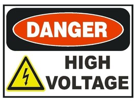 Danger High Voltage Sticker Safety Sticker Sign D180 OSHA - $1.45
