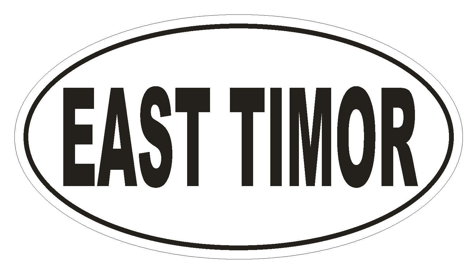 Primary image for East Timor Oval Bumper Sticker or Helmet Sticker D2286 Euro Oval Country Code