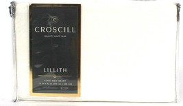 1 Count Croscill Lillith White Dove King Bed Skirt 79&quot; X 82&quot; 100% Polyester - $35.99