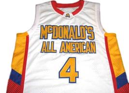 Jonny Flynn #4 McDonalds All American Men Basketball Jersey White Any Size image 1