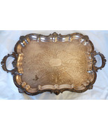 Antique Huge silverplate Footed Waiter Battler Tray 29&quot; x 17.75&quot; - $692.01