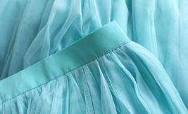 Blue Tulle Maxi Skirt, Floor Length Tulle Skirt, Plus Size Wedding Skirt Outfit image 5
