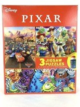 Disney Pixar Cars Toy Story Monster inc Jigsaw Puzzle 3 Pack with Glue - $29.09
