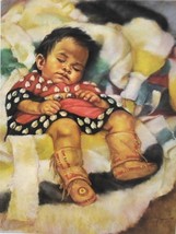 Leanin&#39; Tree Birthday Greeting Card Little Cheyenne by Carol Theroux - $4.50