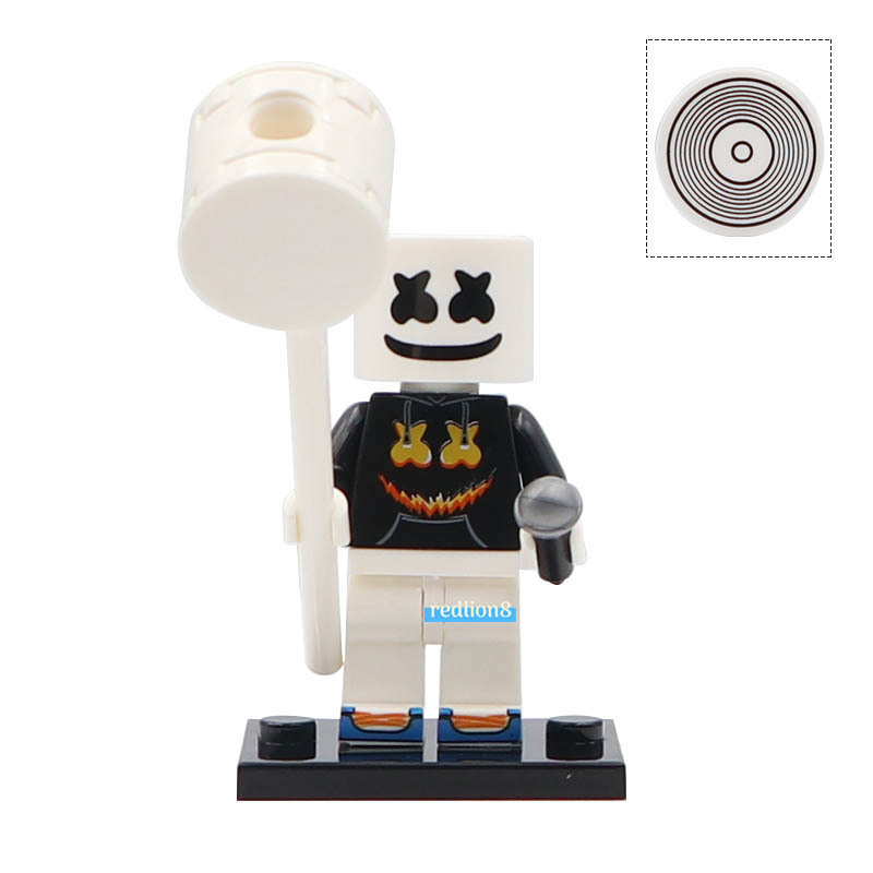 DJ Marshmello EDM Star Lego Compatible Minifigure Bricks Building Toy