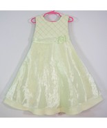 Party Formal Easter Dress Mint Green Organza Overskirt Pearl Bead Bonnie... - $20.09