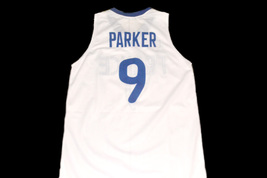 Tony Parker #9 Team France Men Basketball Jersey White Any Size image 2