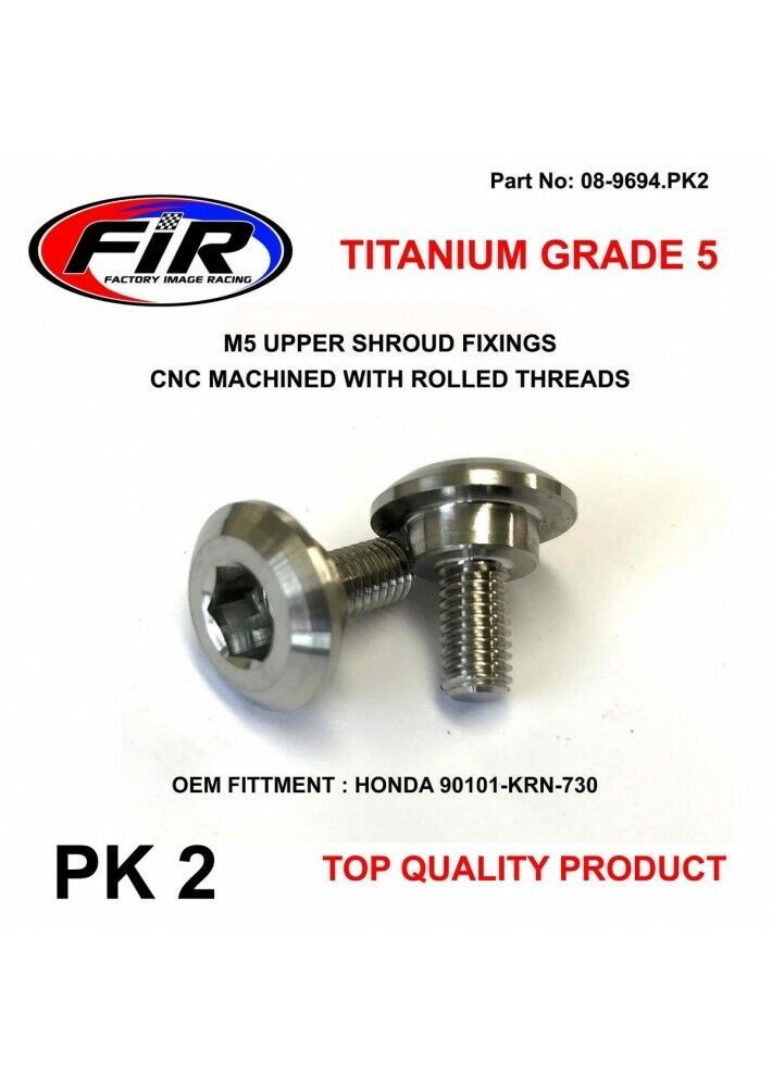 Titanium Upper Radiator shroud Fuel Tank Bolts Bolt Kit HONDA CRF450 R