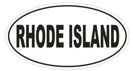 Rhode island Oval Bumper Sticker or Helmet Sticker D2367 State Euro Oval - $1.39+