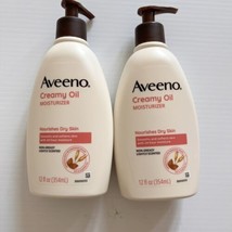 2x Aveeno Creamy Moisturizing Body Oil for Dry Skin Non Greasy 12 Fl Oz Each NEW - $39.55