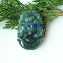 Free Shipping -  jadeite jade ox , Elegant Natural green ox jadeite jade charm P - $19.99