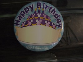 Disney Button Happy Birthday WDW Pin Mickey Mouse Cake Hidden Mickey New RETIRED - $12.19