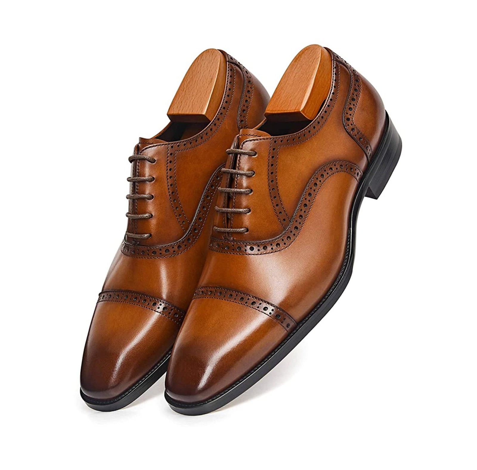 Handmade Men Tan Leather Formal Dress Shoes, Men Business/ Office Shoes ...