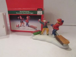 LEMAX 23050 SNOWBALL FIGHT 1992 FIGURINE BOXED 2.25 X 4&quot;  L137 - $6.60